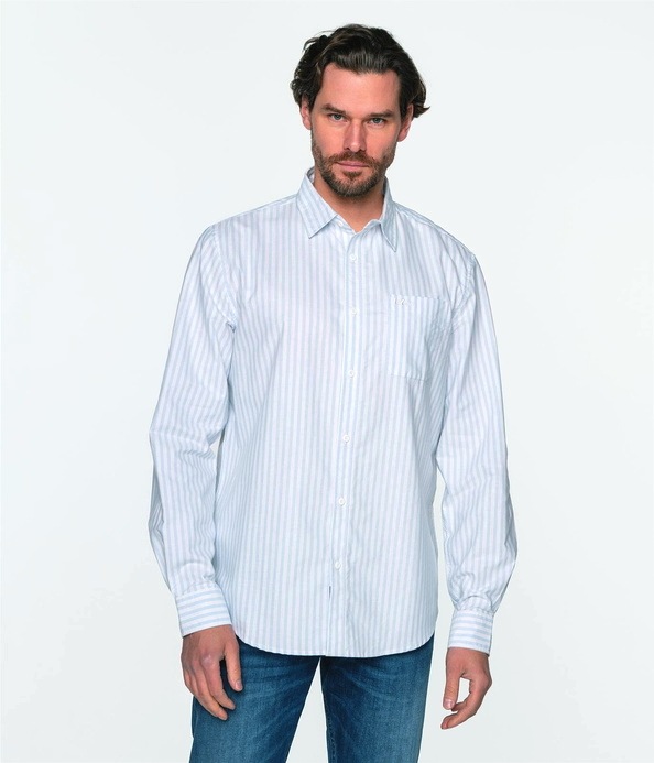 Pánská košile bavlna regular Lee Cooper Roger 8790 Light Blue velikost XL