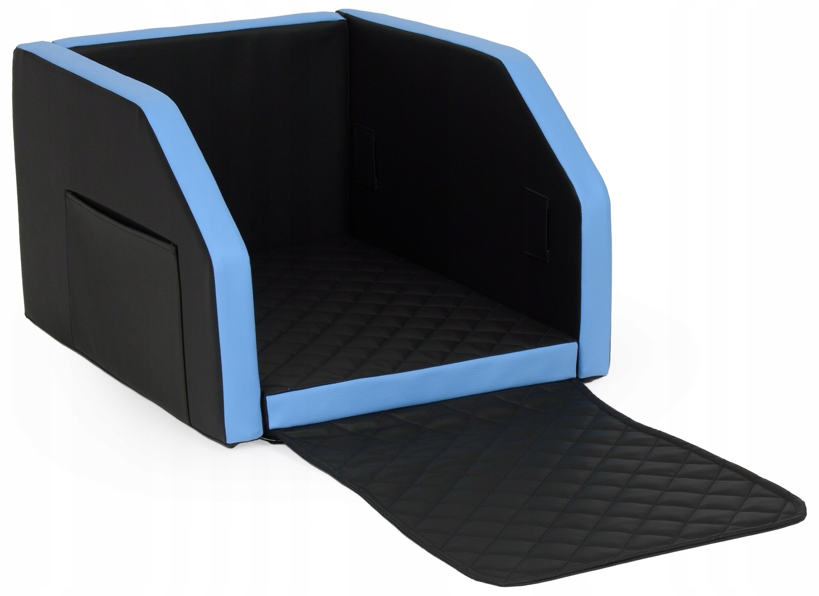 Levně Přepravka pro psa Matrace 55x70 cm Černá Modrá