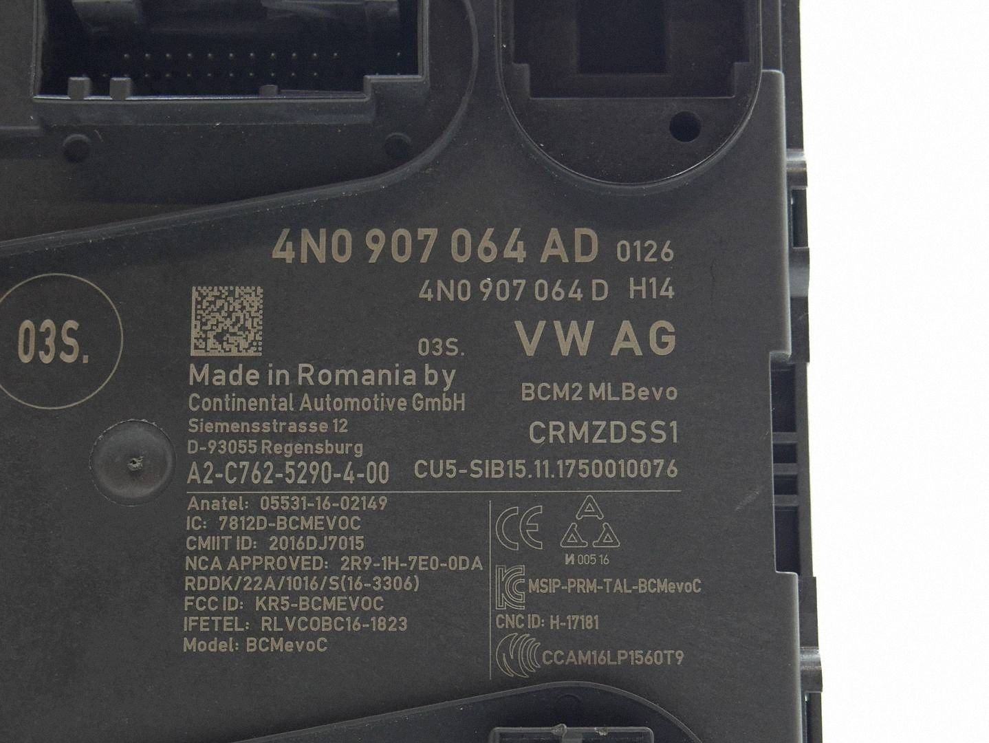 module control unit KOMFORTU BCM2 AUDI A6 C8 A8 D5 4N 4N0907064AD