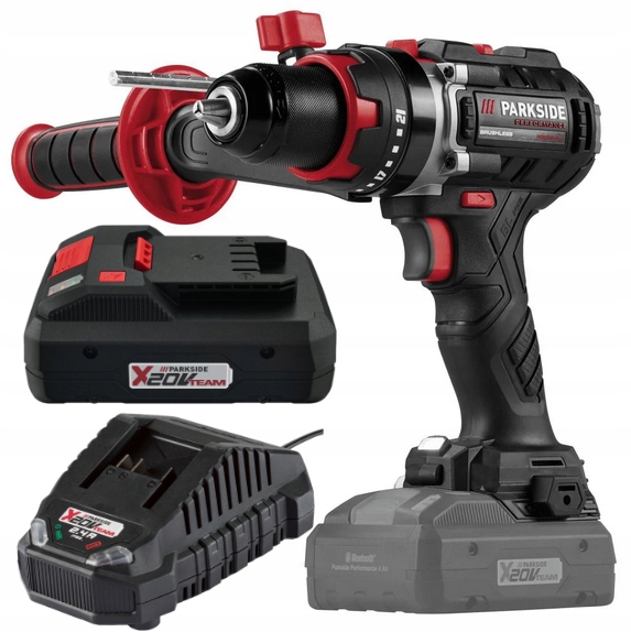 Wiertarko-wkrętarka Bezszczotkowa Z Udarem Parkside Psbsap 20-Li D4