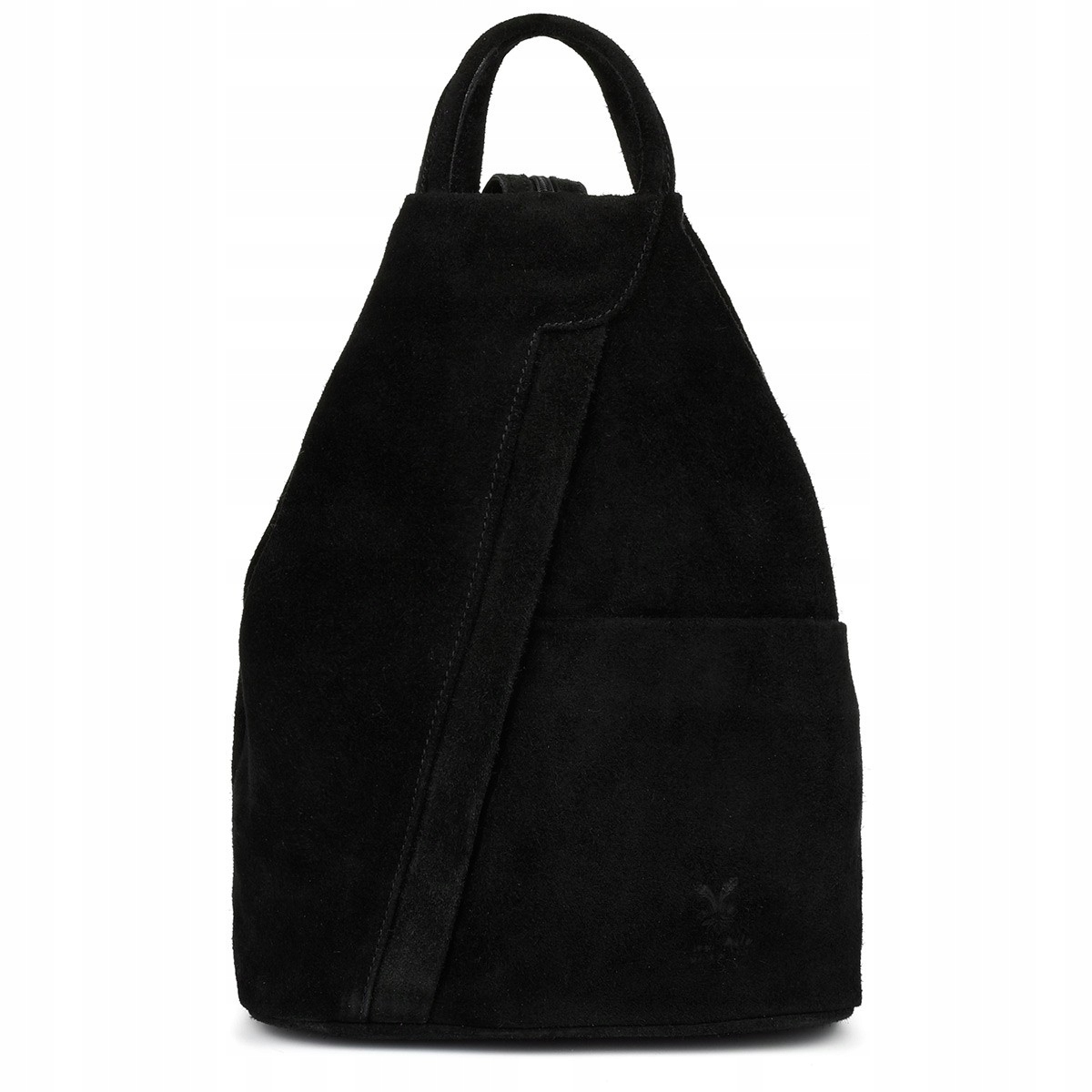 Batoh kožený batůžek italský dámský malý trojúhelník semišová kůže kabelka