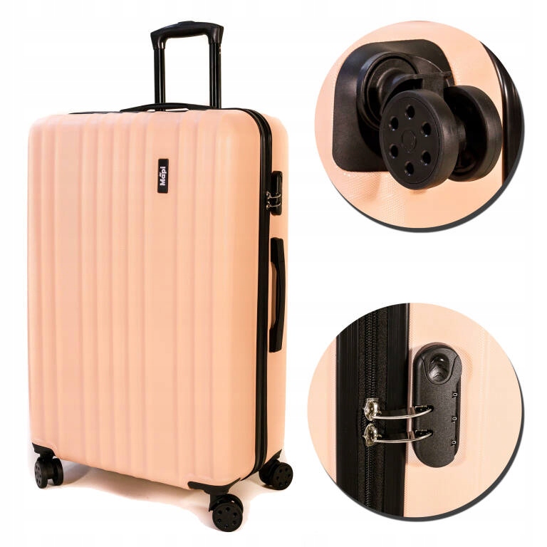 Mapi Tvrdý kabinový kufr Abs Mapi 35L Růžový 35 l