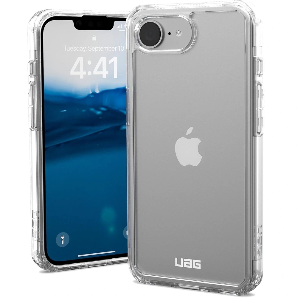 Pouzdro Urban Armor Gear pro iPhone 16e, ochranné, pevné, průhledné, zadní kryt