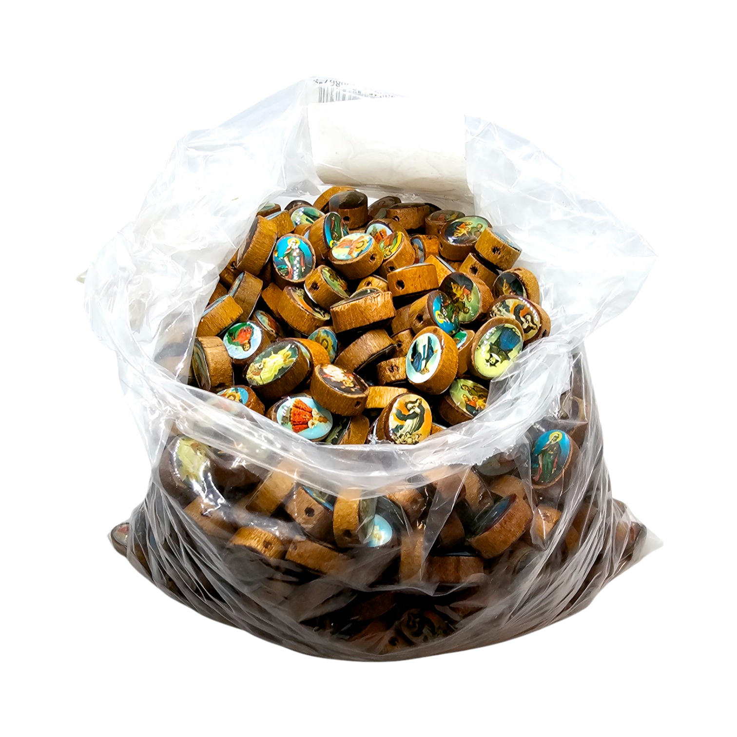 Dřevěné korálky se svatými 0,5 kg 214A
