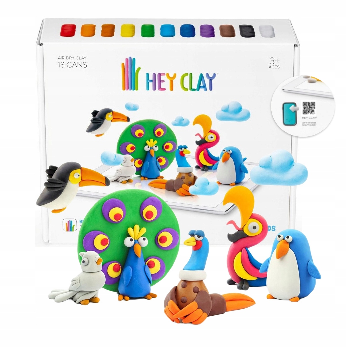 

Masa plastyczna dla dzieci Hey Clay Ptaki