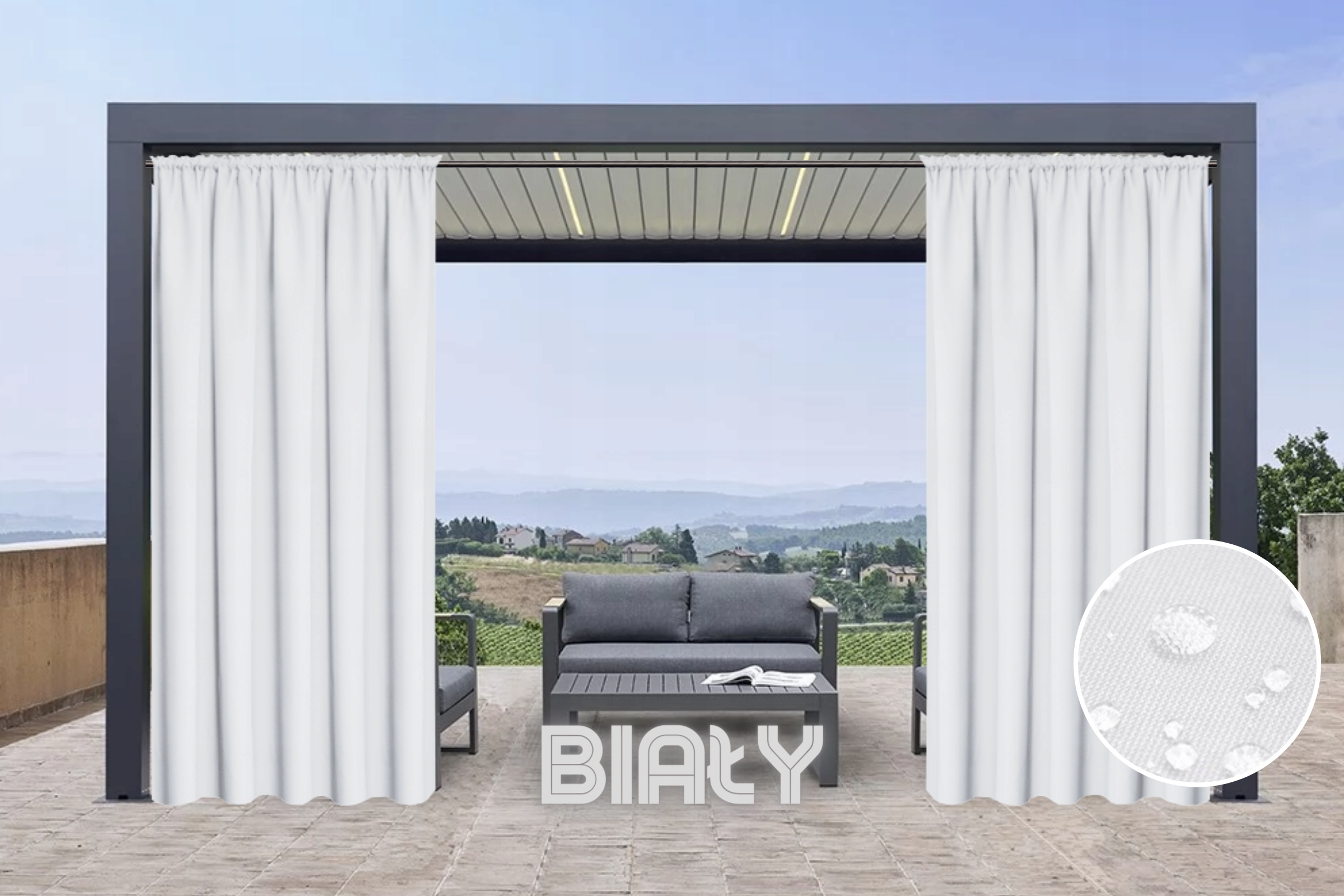 ZASŁONA WODOODPORNA 155x180 OGRODOWA NA TARAS Typ inny