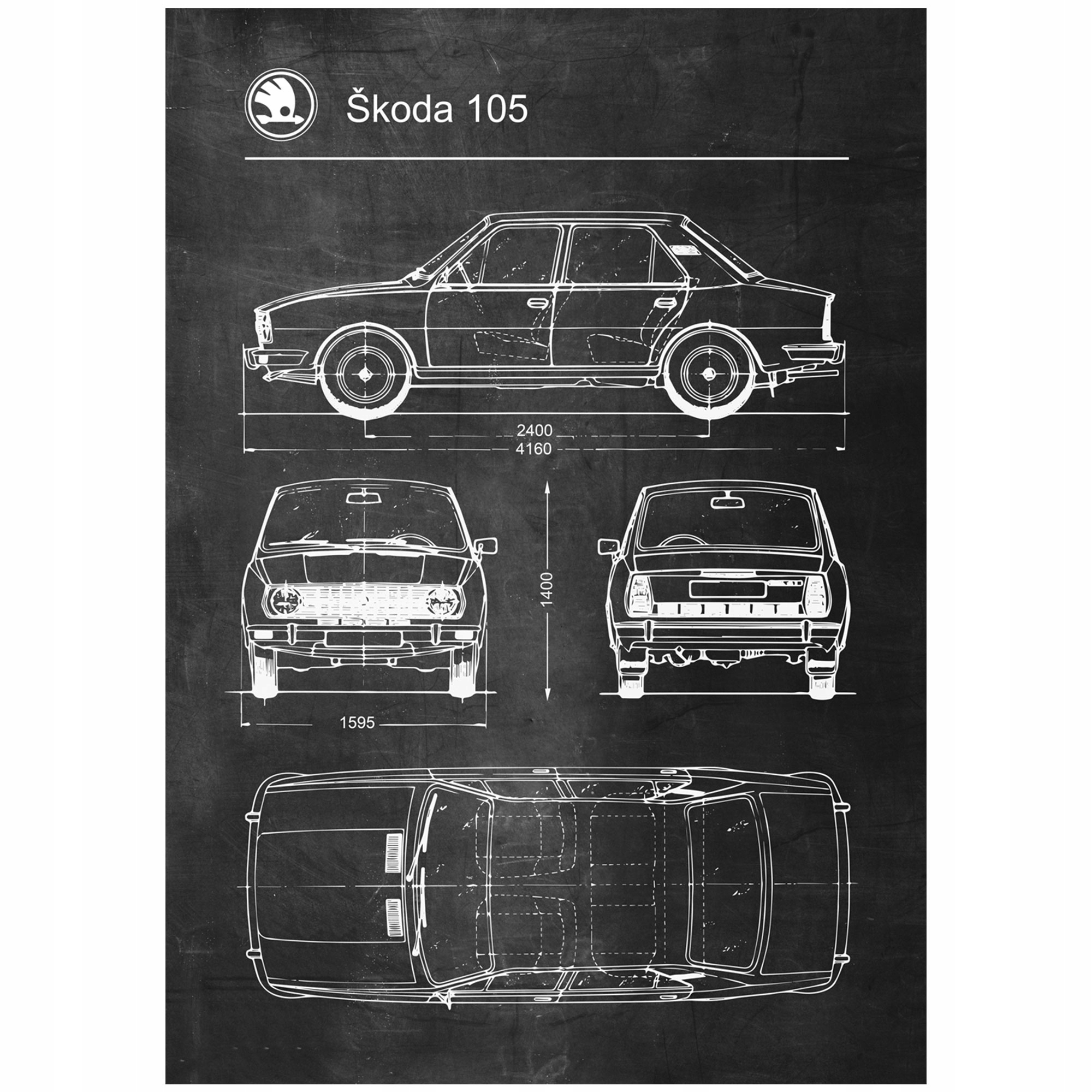 

Plakat Skoda 105 Retro Patent