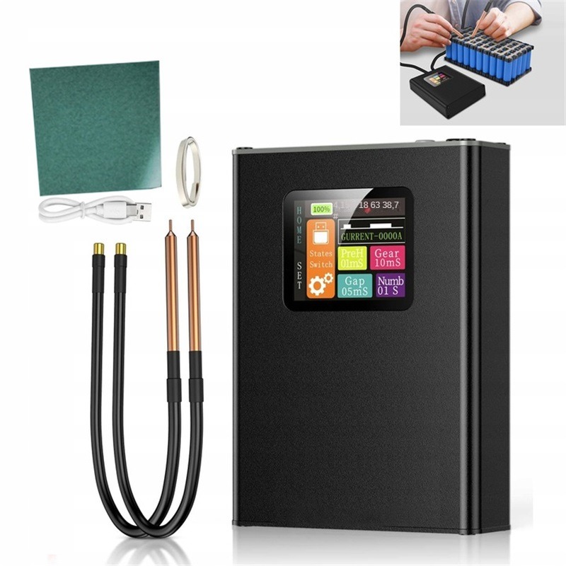 Mini Bodová Svařovací Stroj LCD 5000 Mah Přenosný Pro Články 18650 Diy