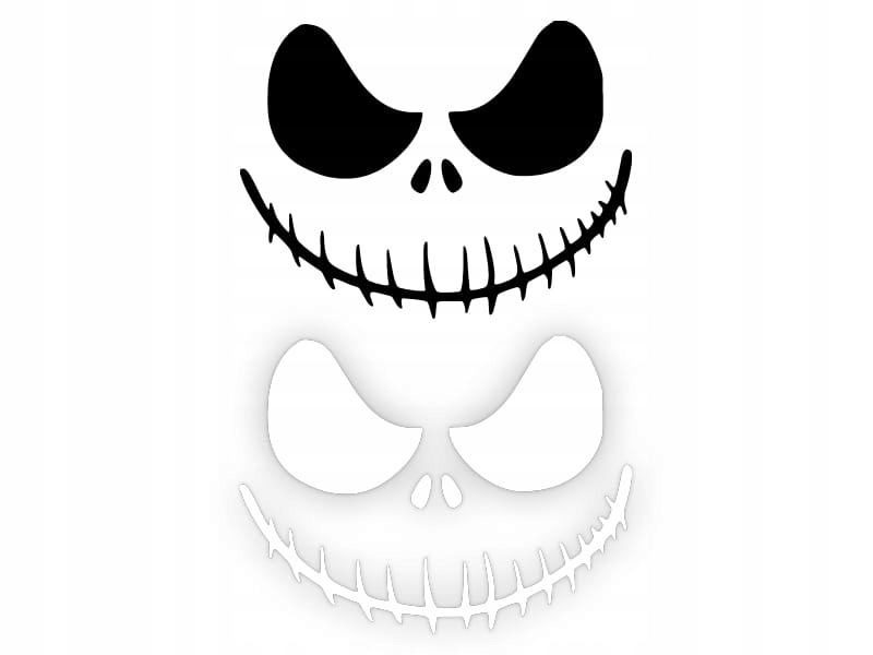 Maska JACK SKELLINGTON - Naklejka na samochód na auto KOLOR