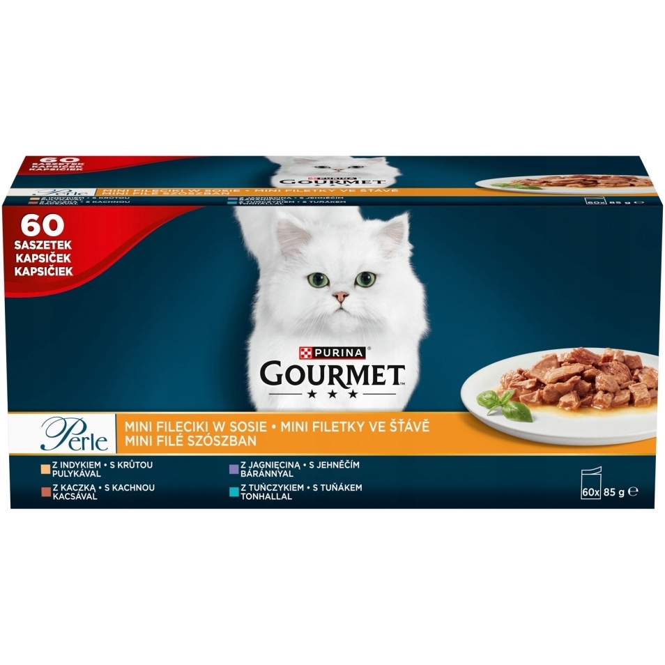 Levně Purina Gourmet Perle Mokré Krmivo Pro Kočky Mini Fileciki V Omáčce 60x85g