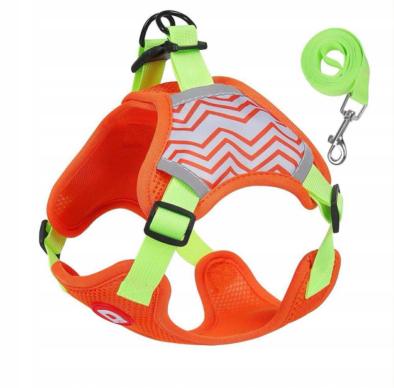 Levně Postroj pro střední a malé psy velikost M Oranžový