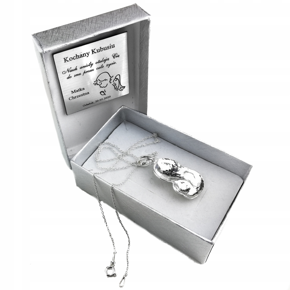 SREBRNY MEDALIK MATKA BOSKA Z DZIECIĄTKIEM PR. 925 Typ medaliki