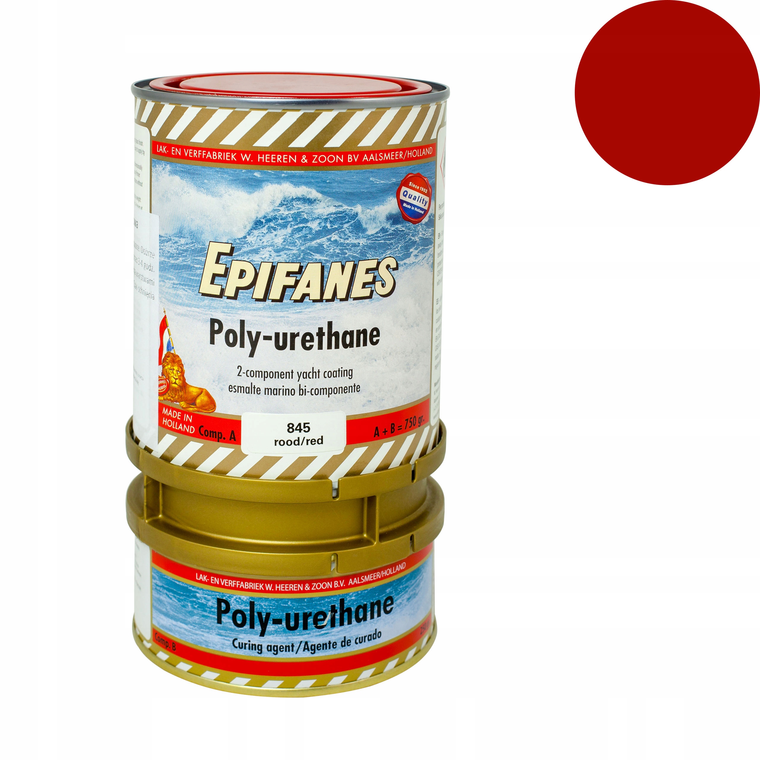 Epifanes barva pro lodě dvousložková červená