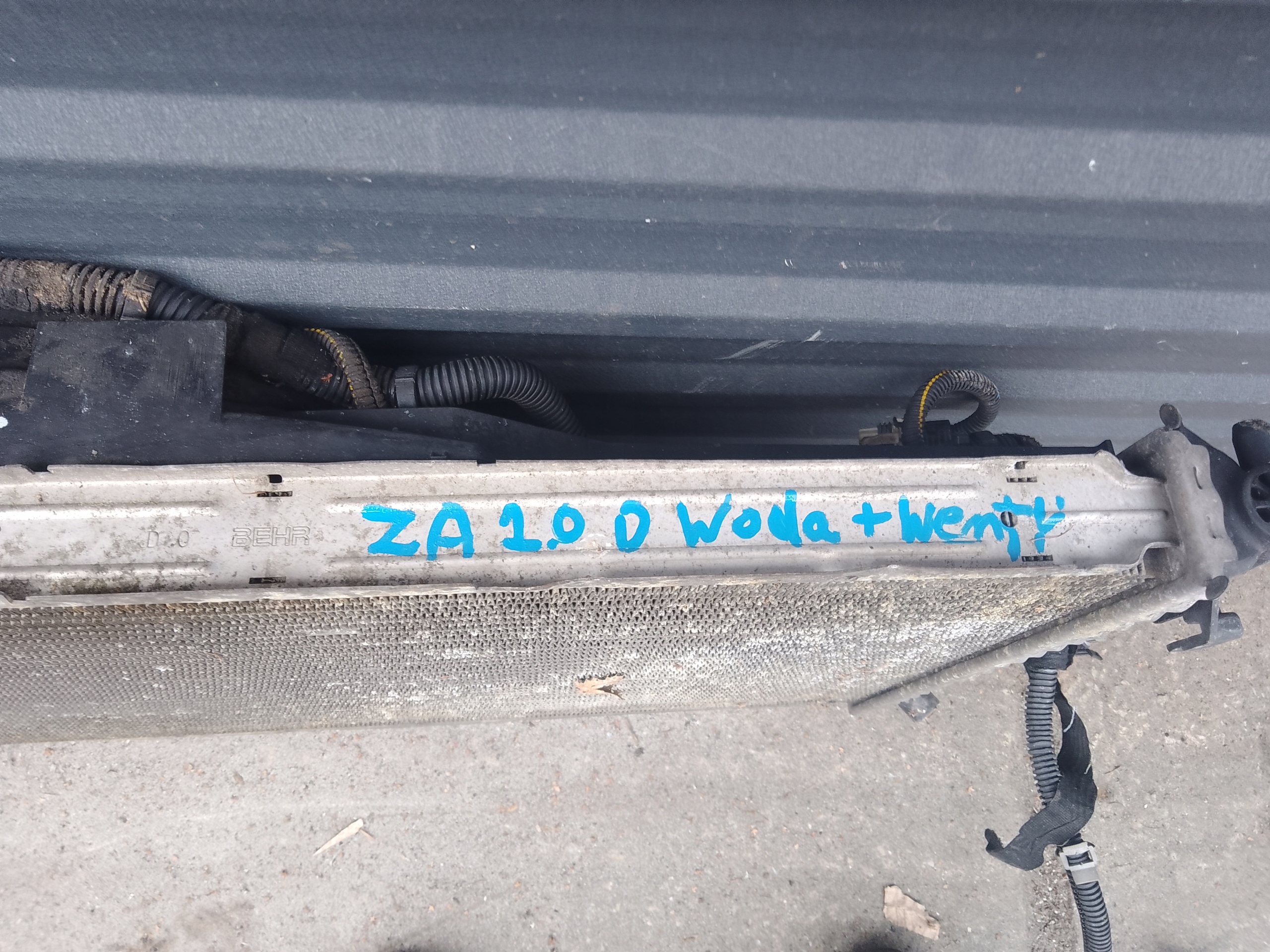 water cooler z wentylatorem Opel Zafira A 2.0