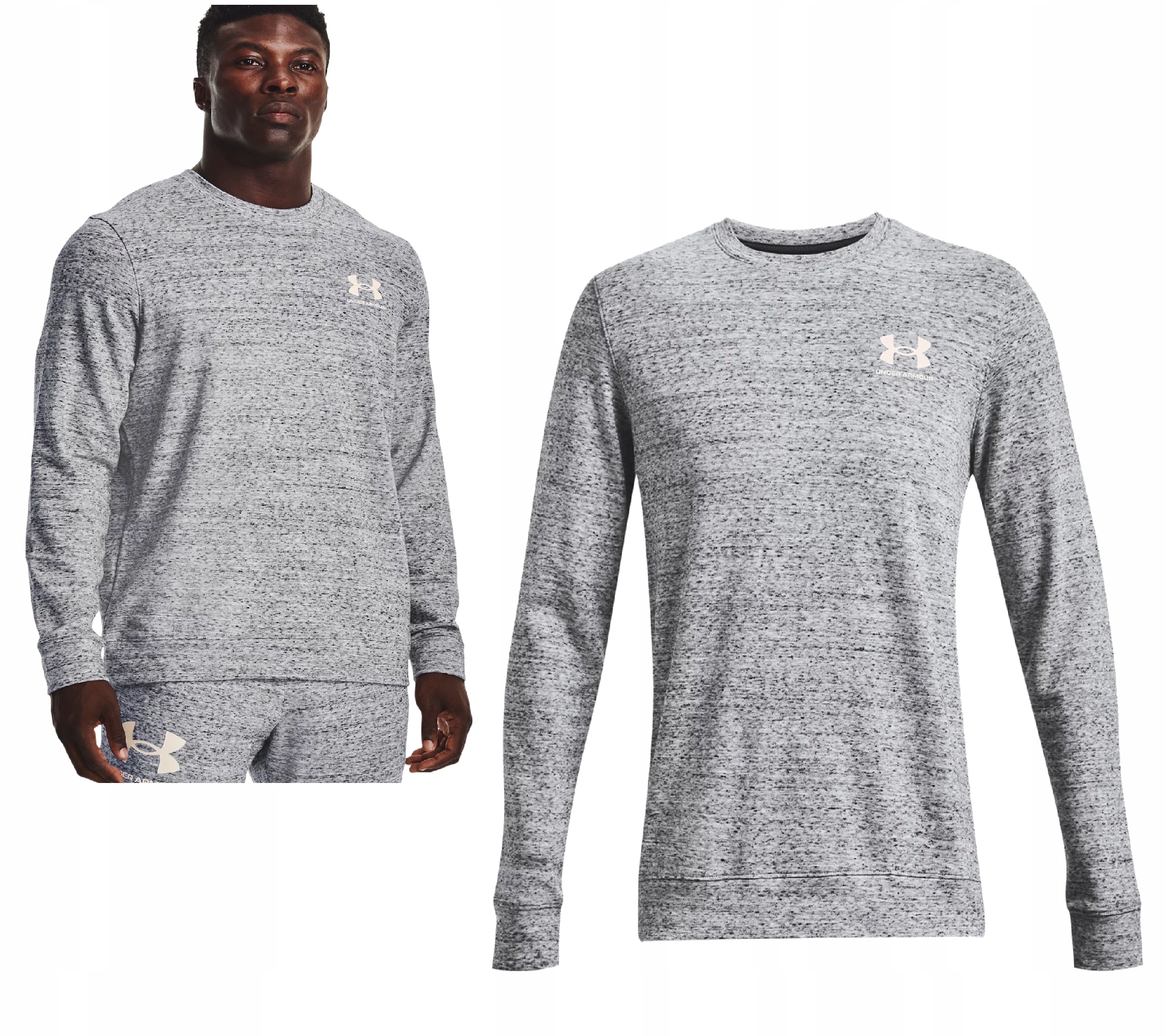 Pánská Mikina Under Armour Sportovní Bez Kapuce Rival Terry LC Crew XL