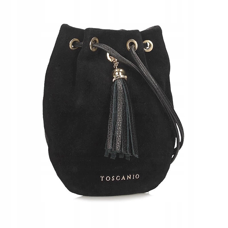 Originální kožená Kabelka Přes Rameno Kabelka přes rameno Toscanio G96 Černá