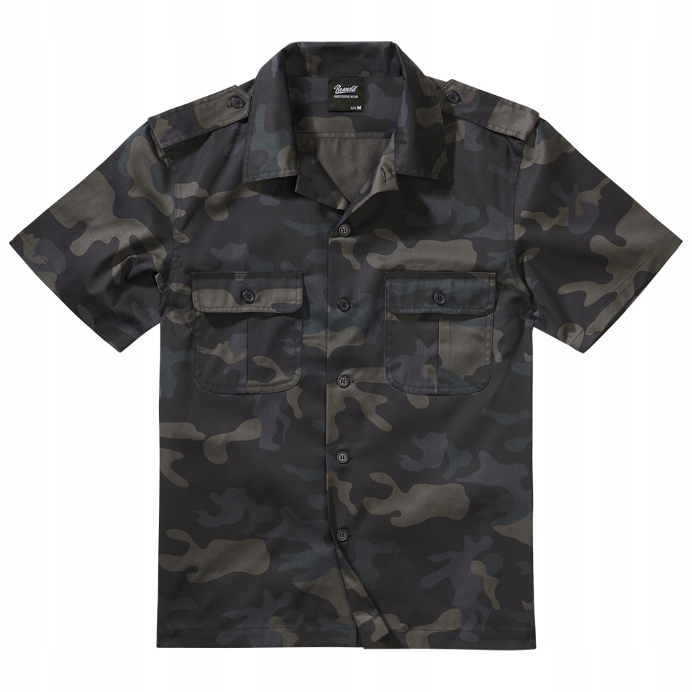 Koszula taktyczna moro Brandit Us Shirt 1/2 Dark Camo L