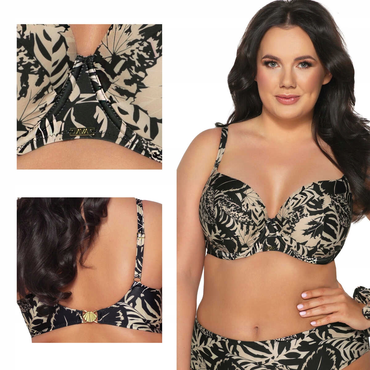 Ava Plavková podprsenka vyztužená podprsenka k oblečení Sk 184 mocca 70E