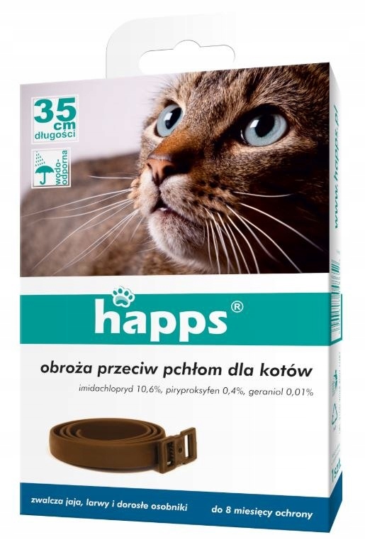 

Obroża Zwalcza Pchły dla Kotów Happs