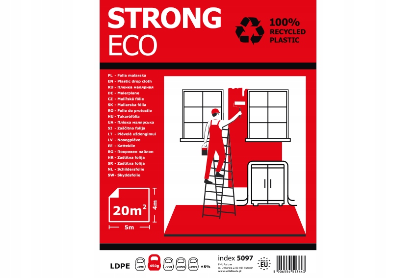 

Folia malarska czarna Strong Solid 4x5 m 450g