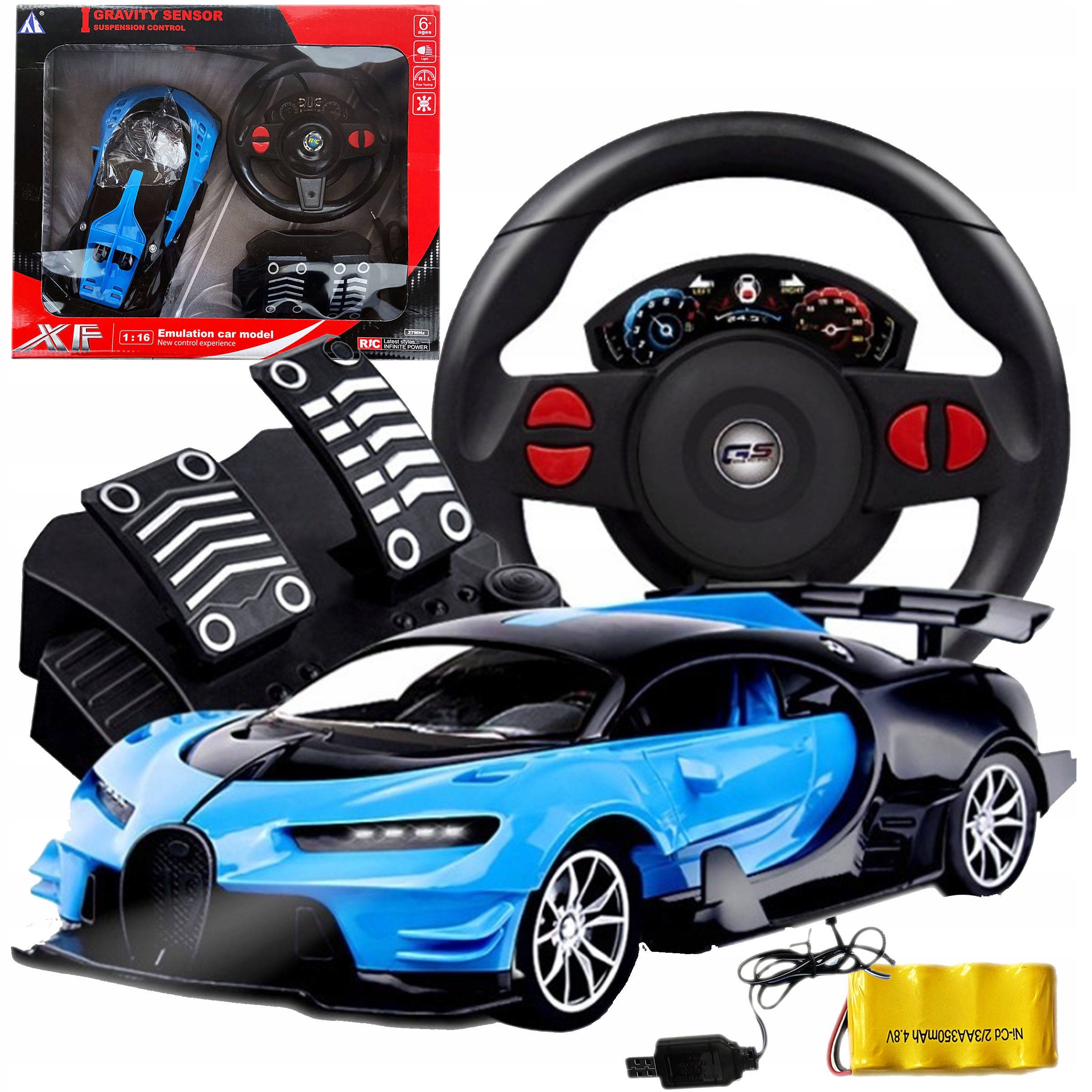 

Samochód Zdalnie Sterowany Auto Kierwonica Pedały