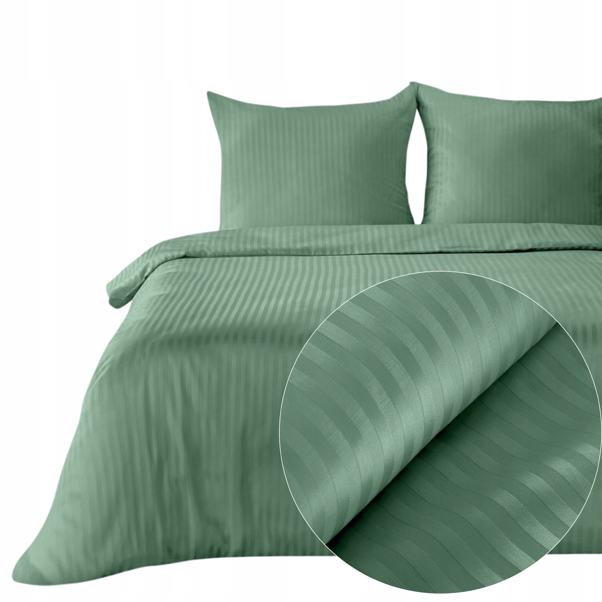 Sada Povlečení Z Bavlněného Saténu 160X200 cm Mátová