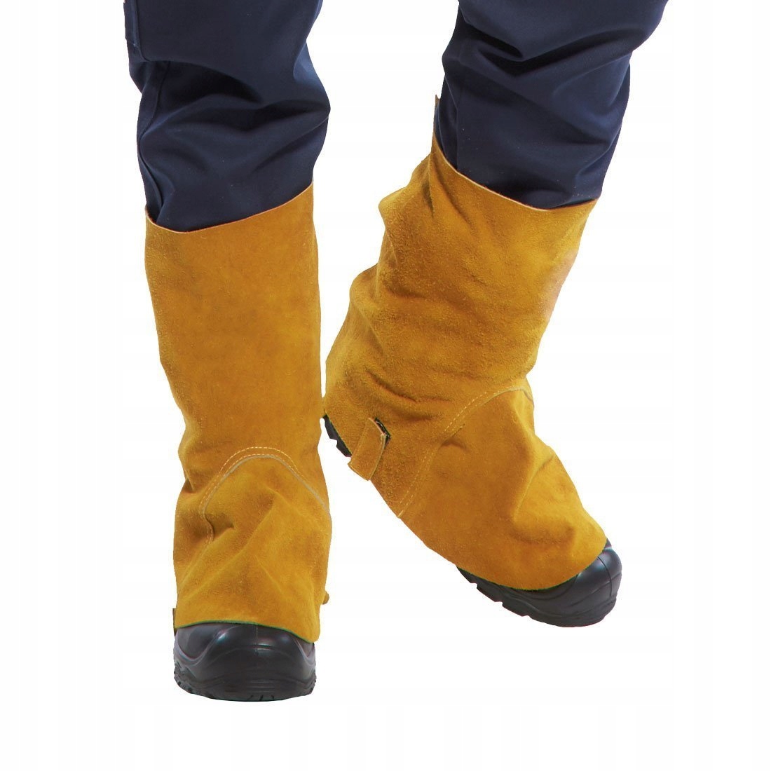 Kožený chránič bot Safewelder En ISO11611 Kl2 Béžový Světle hnědý