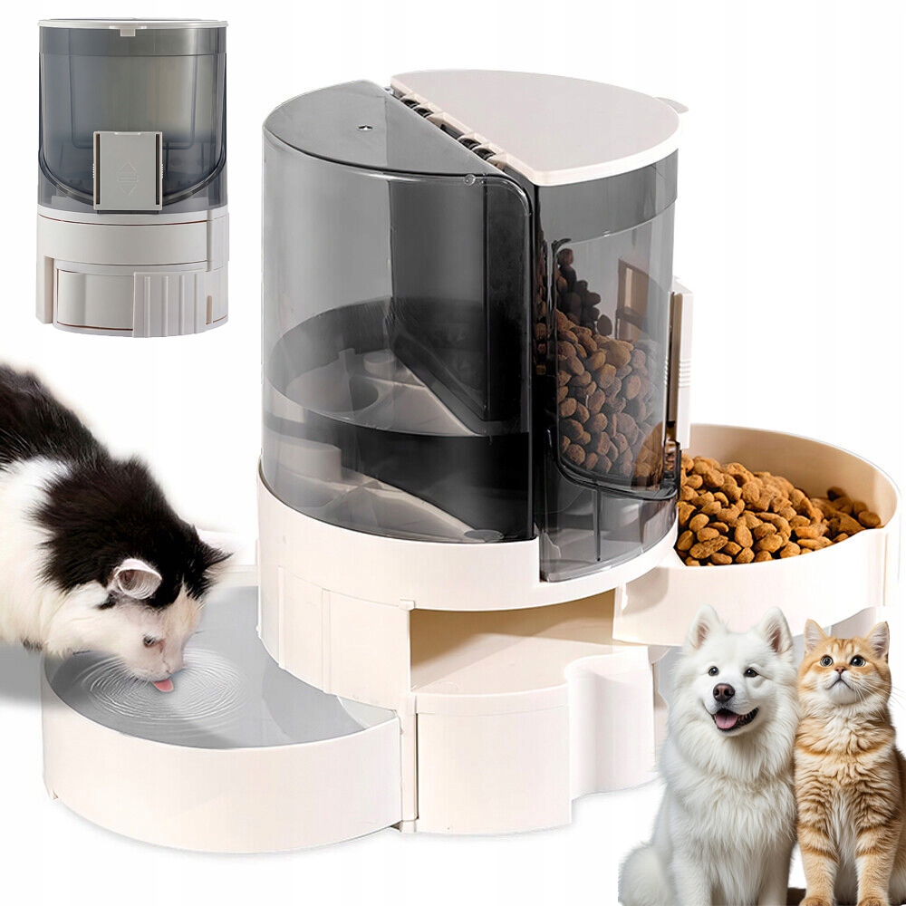 Levně Automatická Výdejník Vody Krmídlo Pro Kočky A Dávkovač , Dávkovač Nápojů 2 V 1