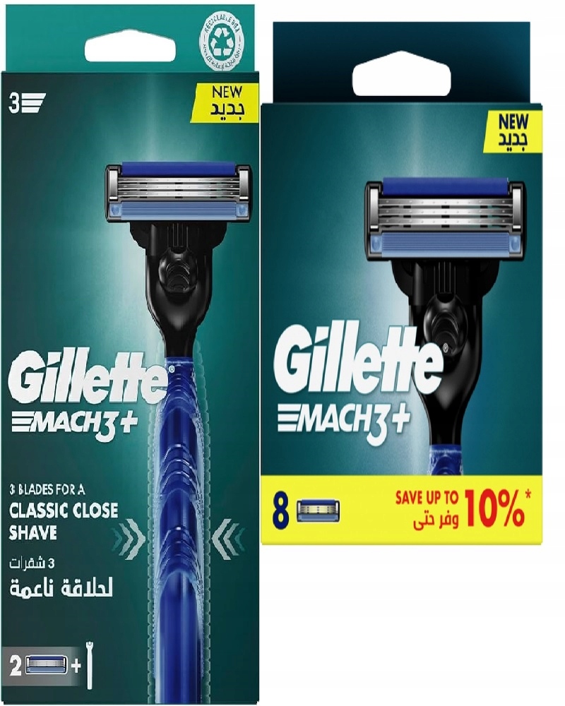 Zestaw Gillette Mach3 Maszynka, 2 ostrza ostrzy wymiennych