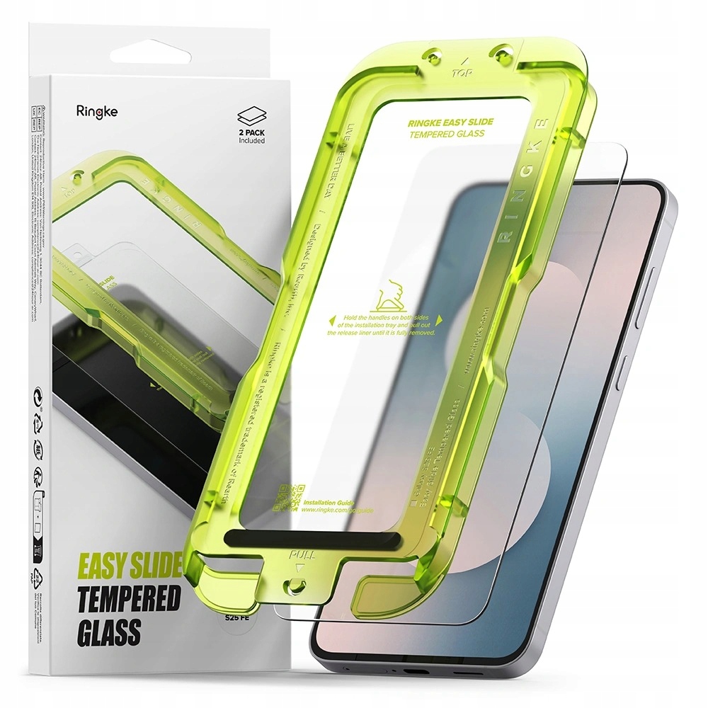 Szkło Hartowane Ringke Easy Slide 2- Pack Galaxy S25 Fe Clear Ringke