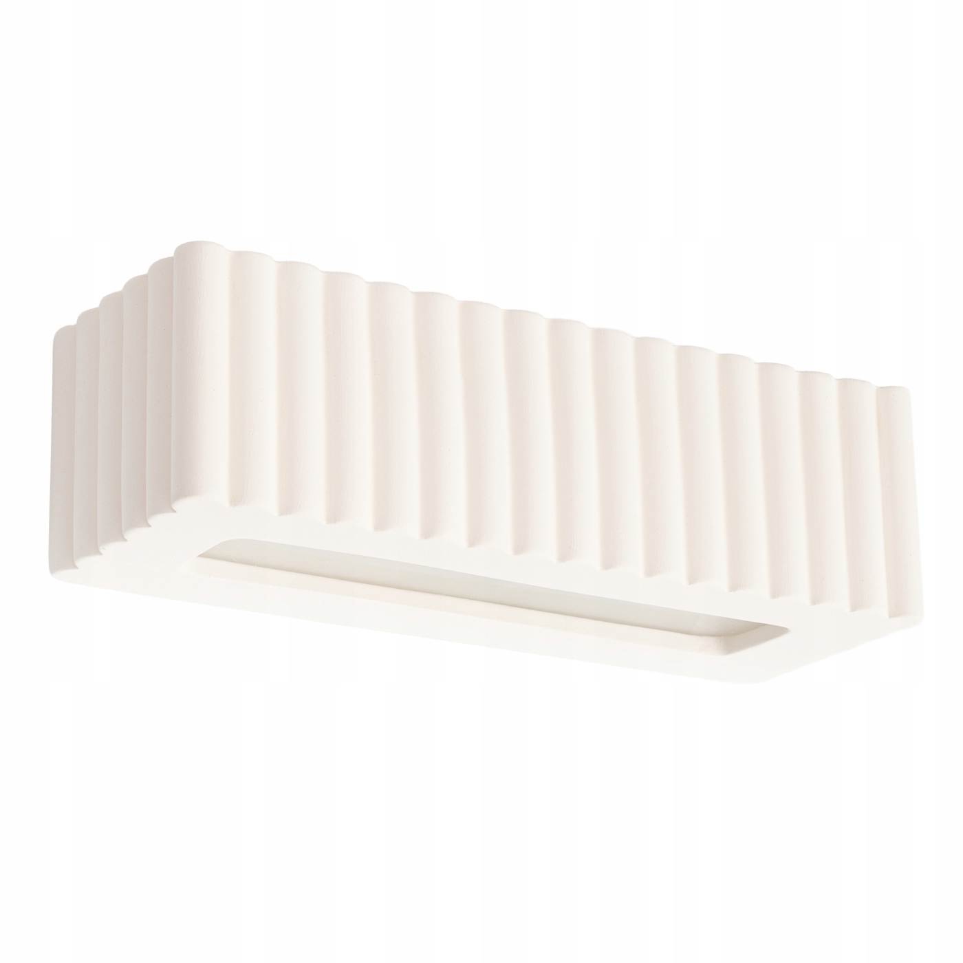 Kinkiet ceramiczny Rigata biały lampa ścienna do kuchni salonu