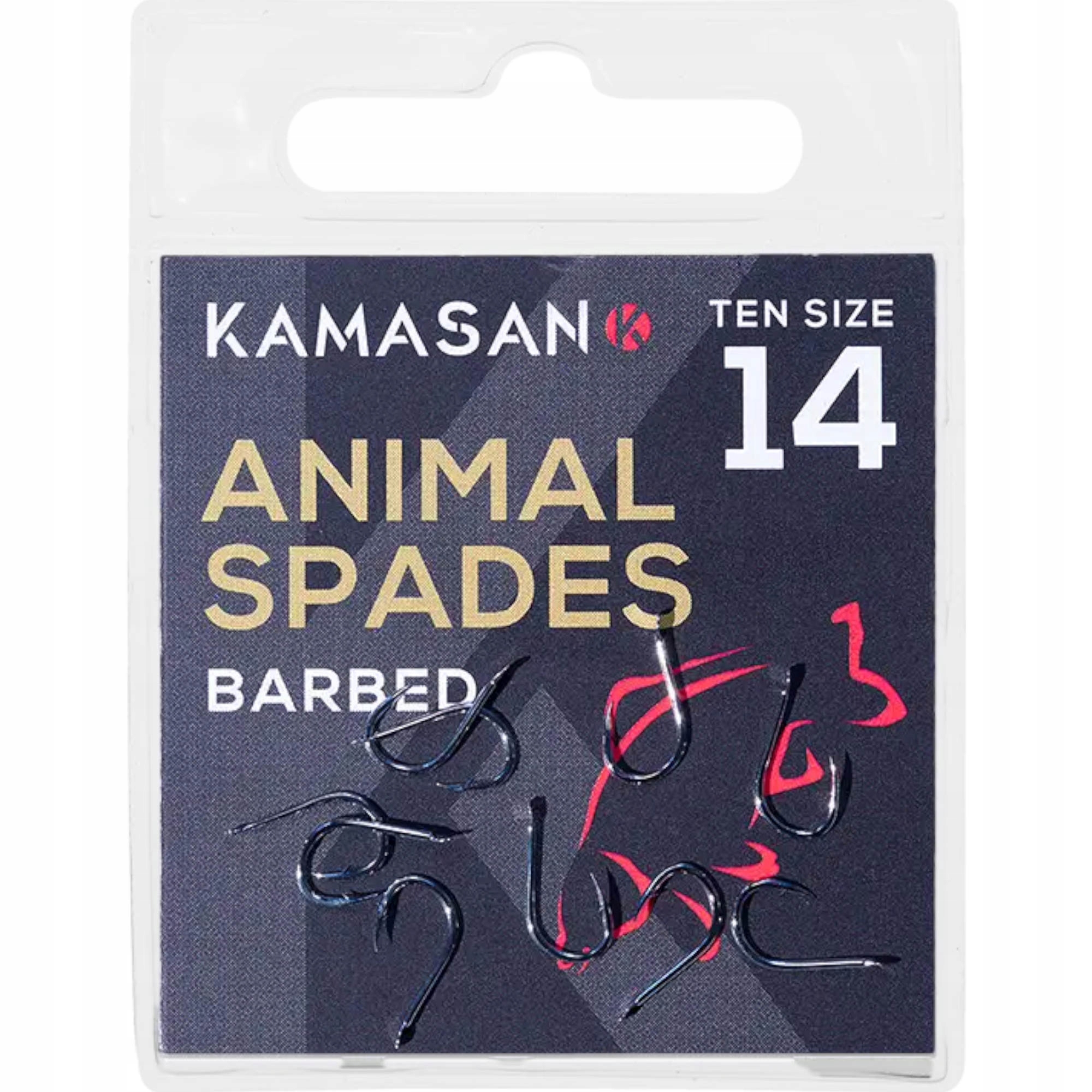 Haczyki Kamasan Animal Spade Barbed Rozmiar 10