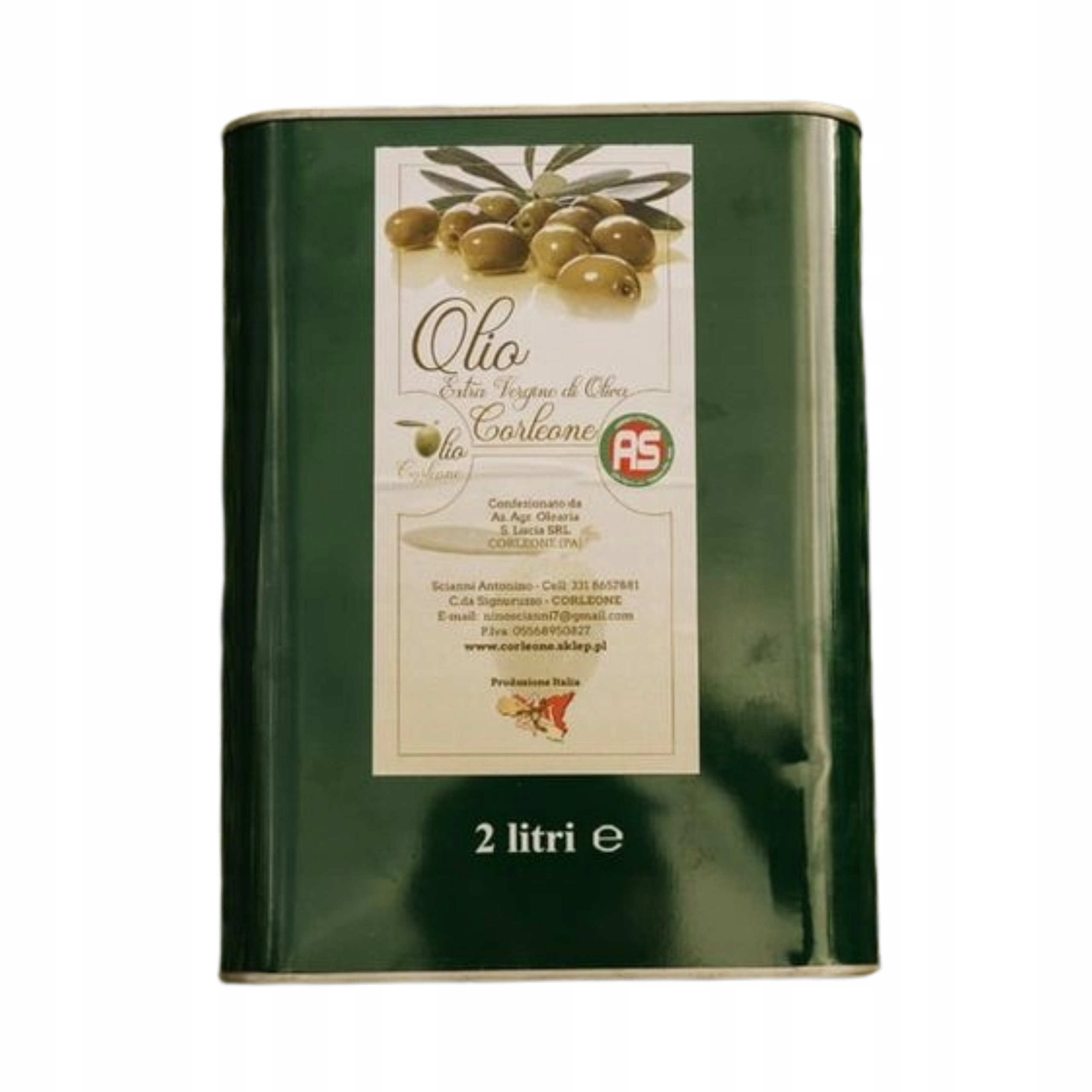 Oliwa z oliwek Extra Vergine z Corleone 2 litry 2025 Naturalna Sycylia Olej