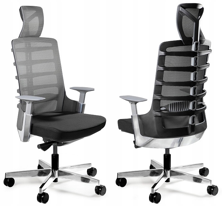 Czarny Ergonomiczny fotel biurowy Spinelly Unique