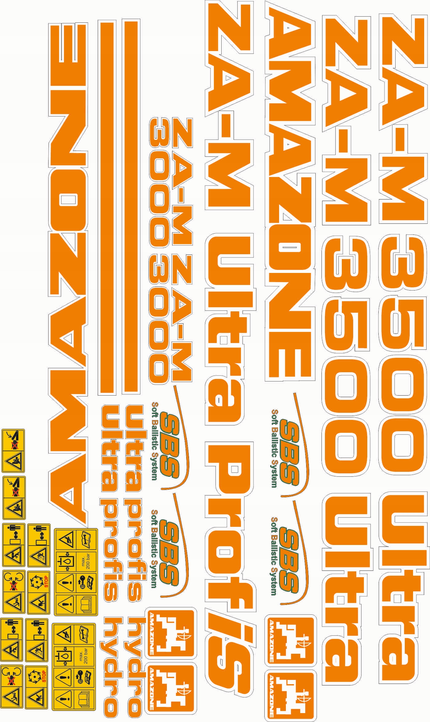 НАКЛЕЙКИ НАКЛЕЙКА ОБШИВКА AMAZONE ЗА-М 3000