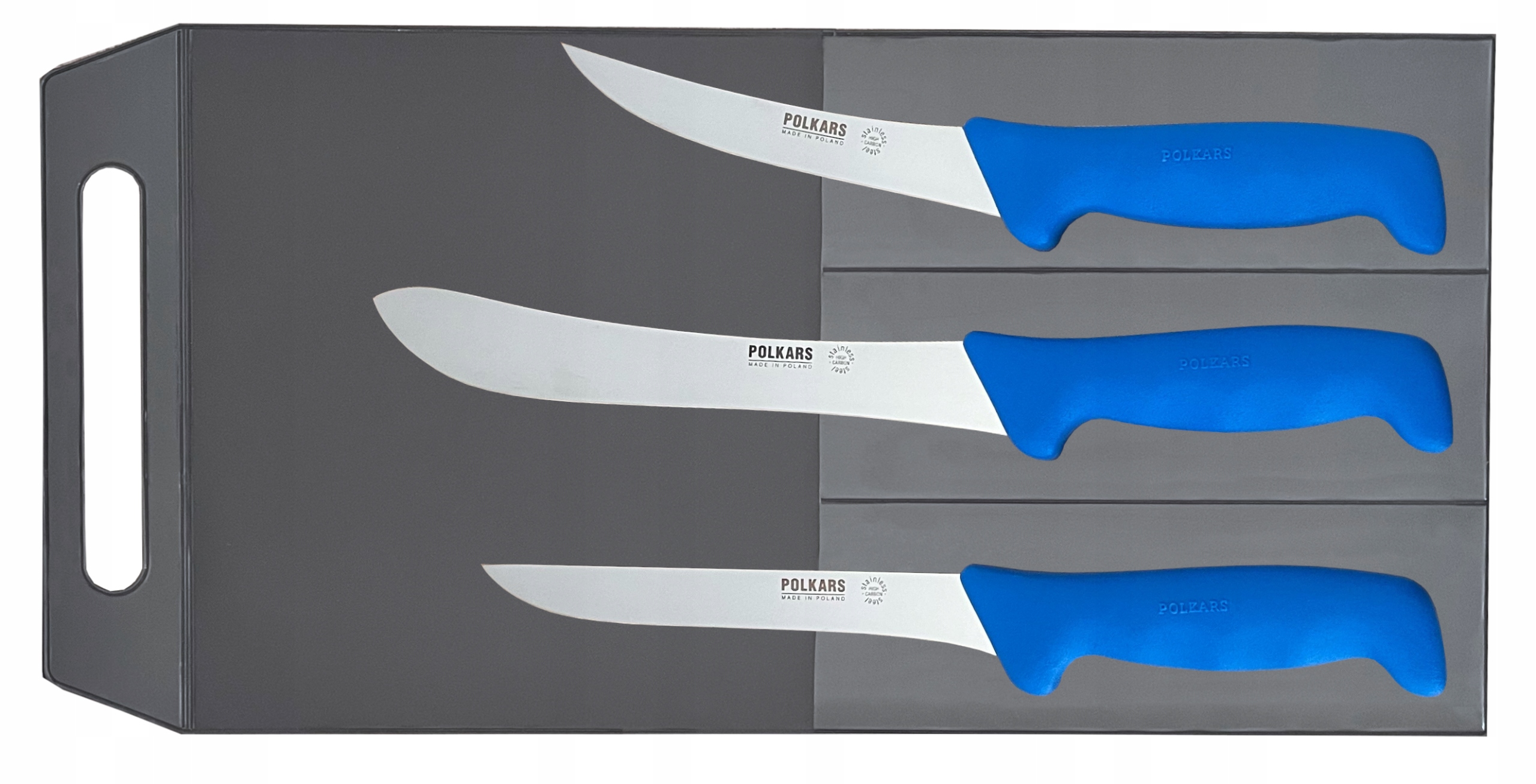 Polkars sada 3 nožů (modely 13, 15, 17) modrá