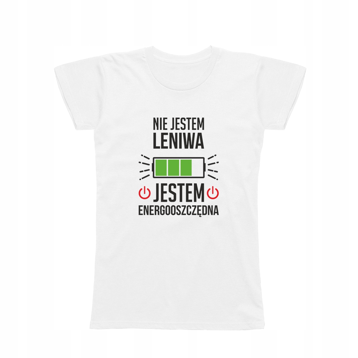 

L - Koszulka T-shirt Leniwa Energooszczędna Jestem