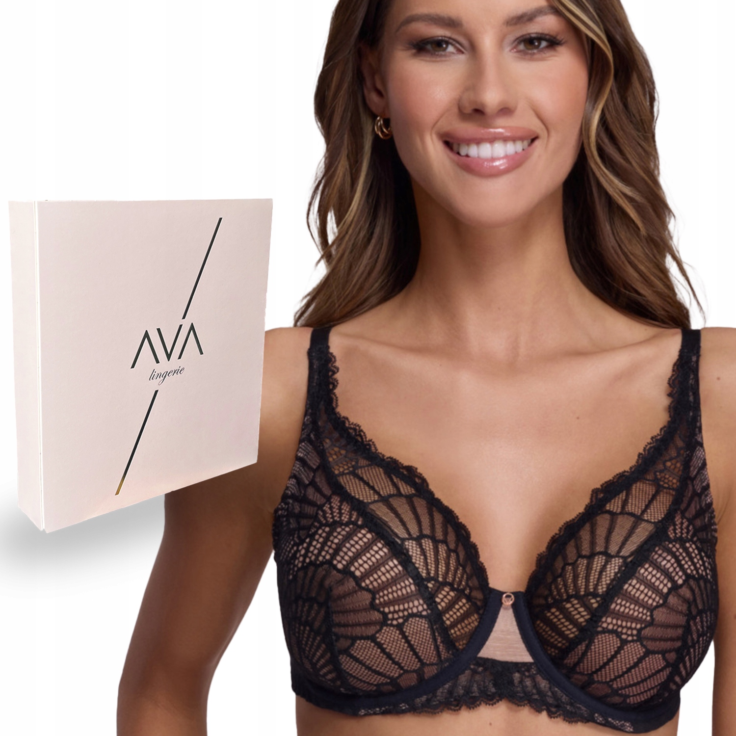 Měkká měkká podprsenka Ava Delight 2200 Černá 65F