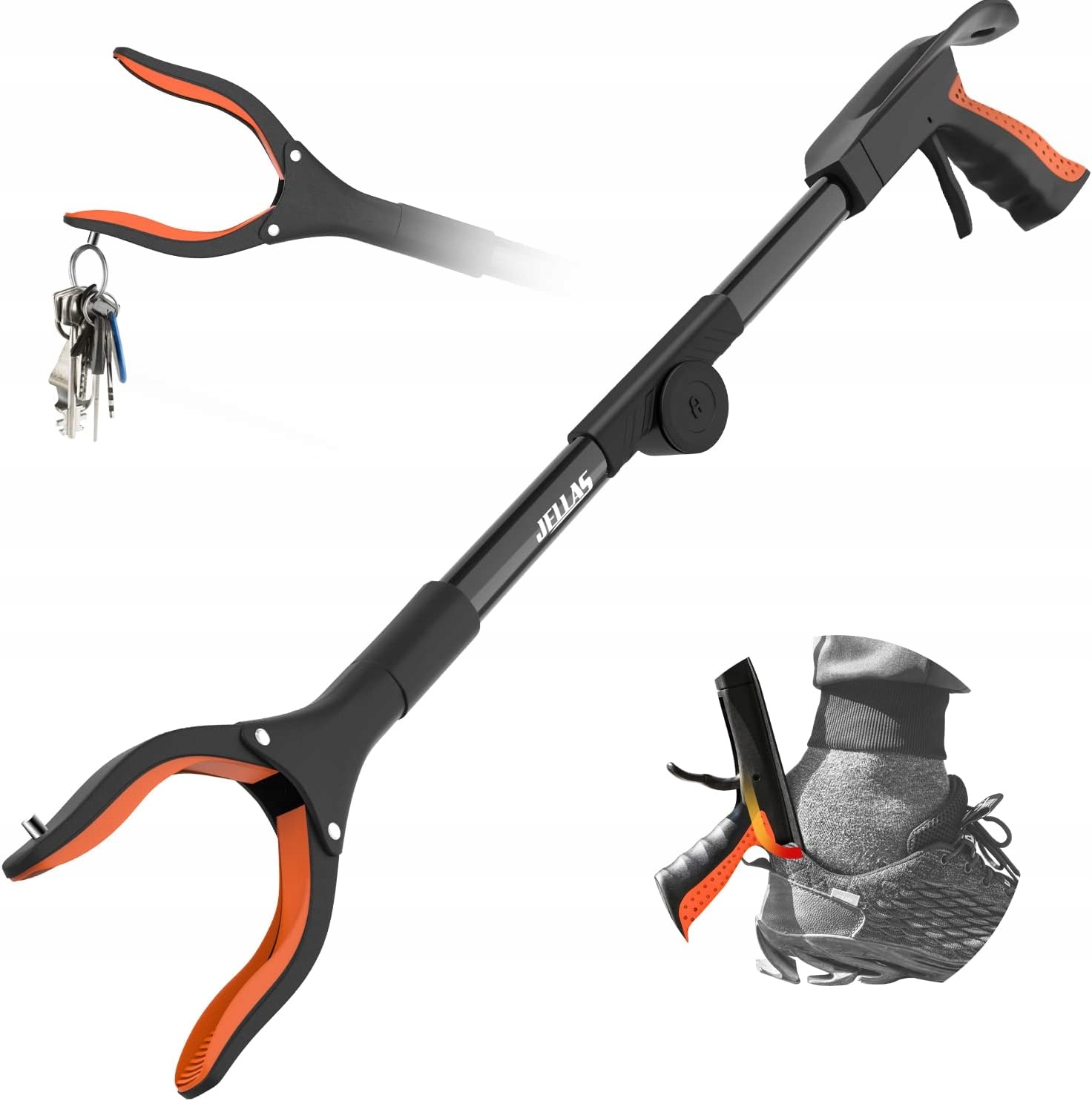 Składany chwytak, ramię kątowe 0°-180°, obracana o 360° 80cm