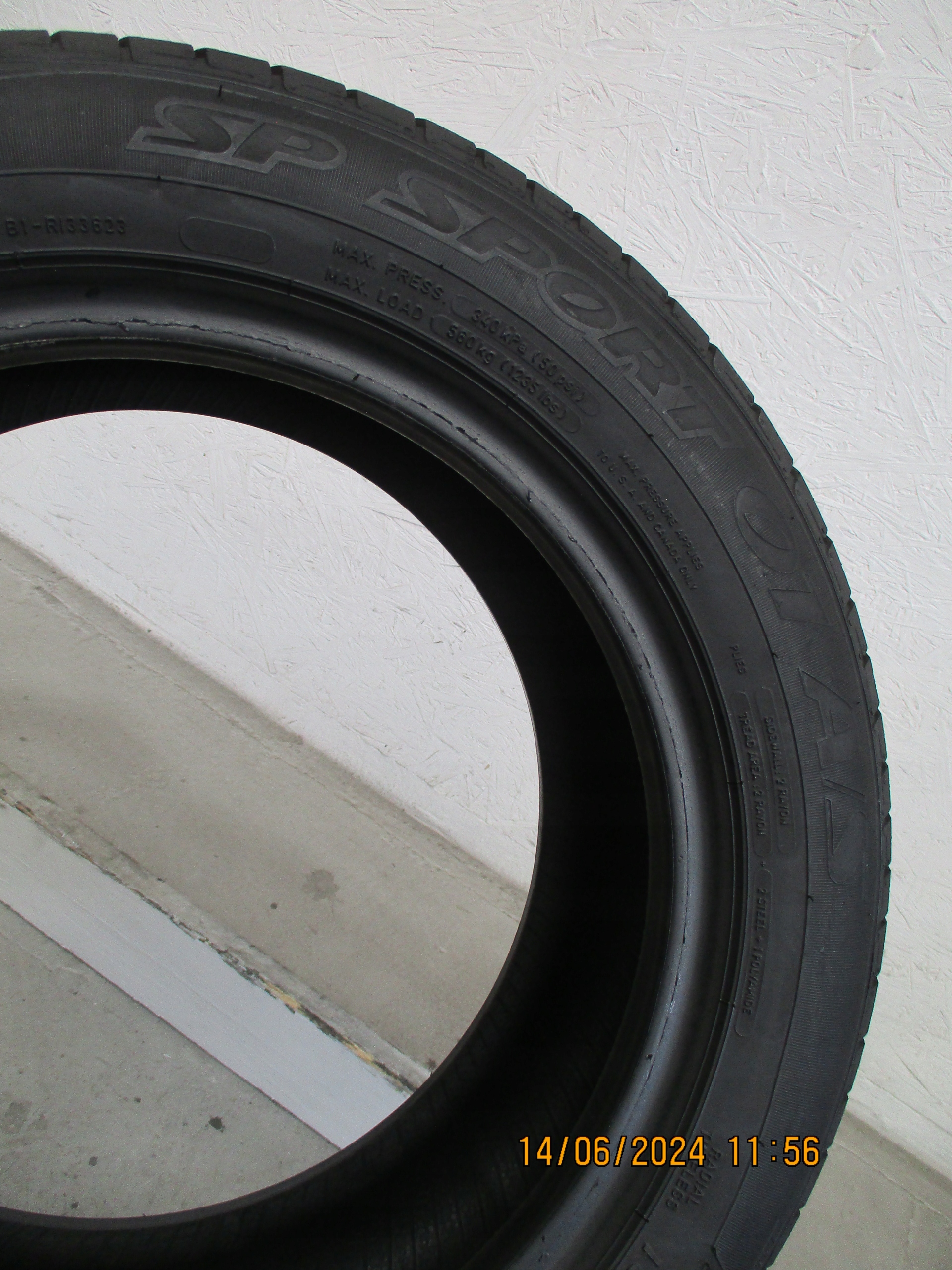 185/60R15 Dunlop SP Sport 01 A/S 6,1mm Klasa premium