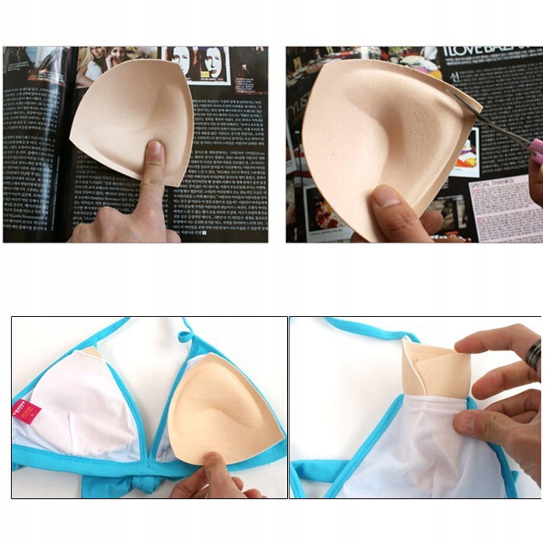 WKŁADKI WYMIENNE DO STANIKA STROJU PUSH UP GĄBKA Marka Inna marka