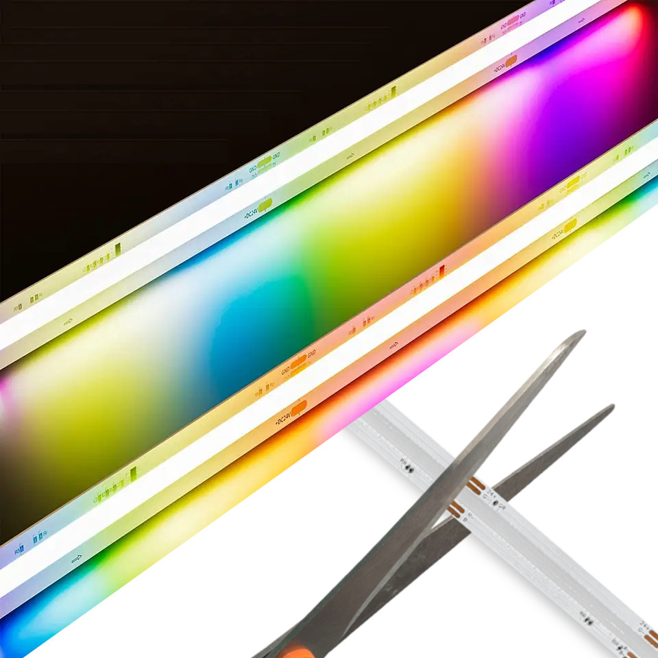 Taśma LED RGB COB 75W 5m IP20 12V KOLOROWA PREMIUM Moc 75 W