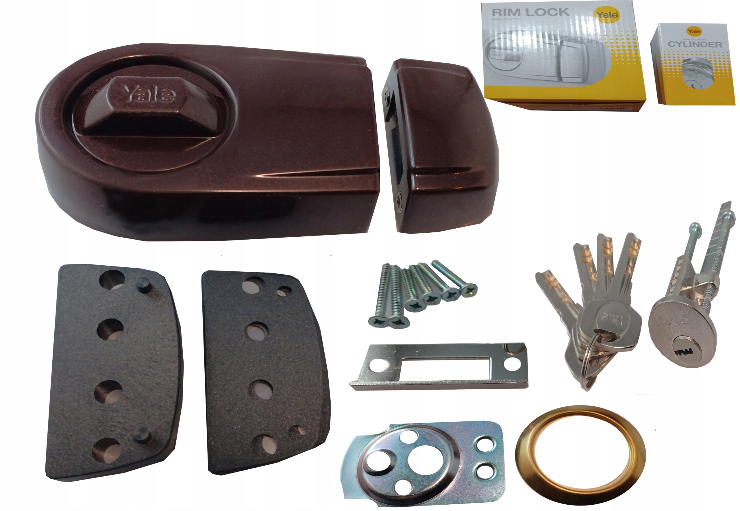 Vrchní Zámek Lukostřelec Yale Y2D Assa Abloy Hnědý Vložka 4 Klíče