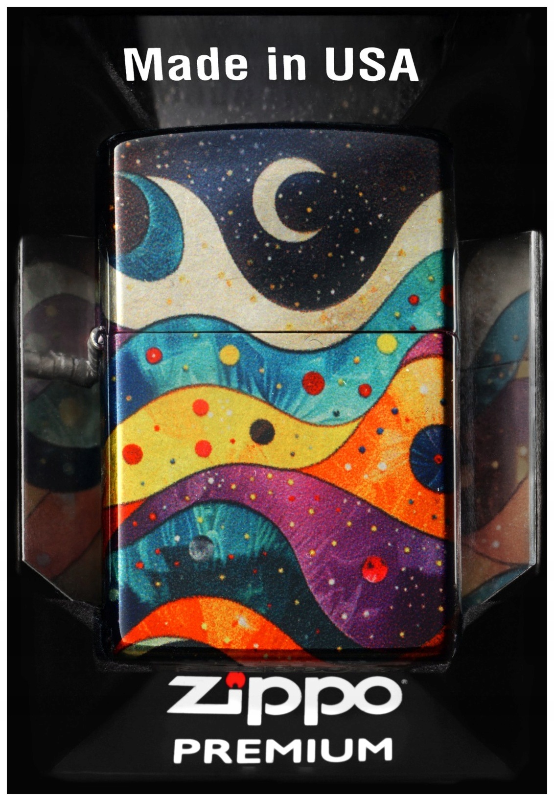 Zapalovač Zippo Abstract Space Design 60007462 Větruodolný benzínový
