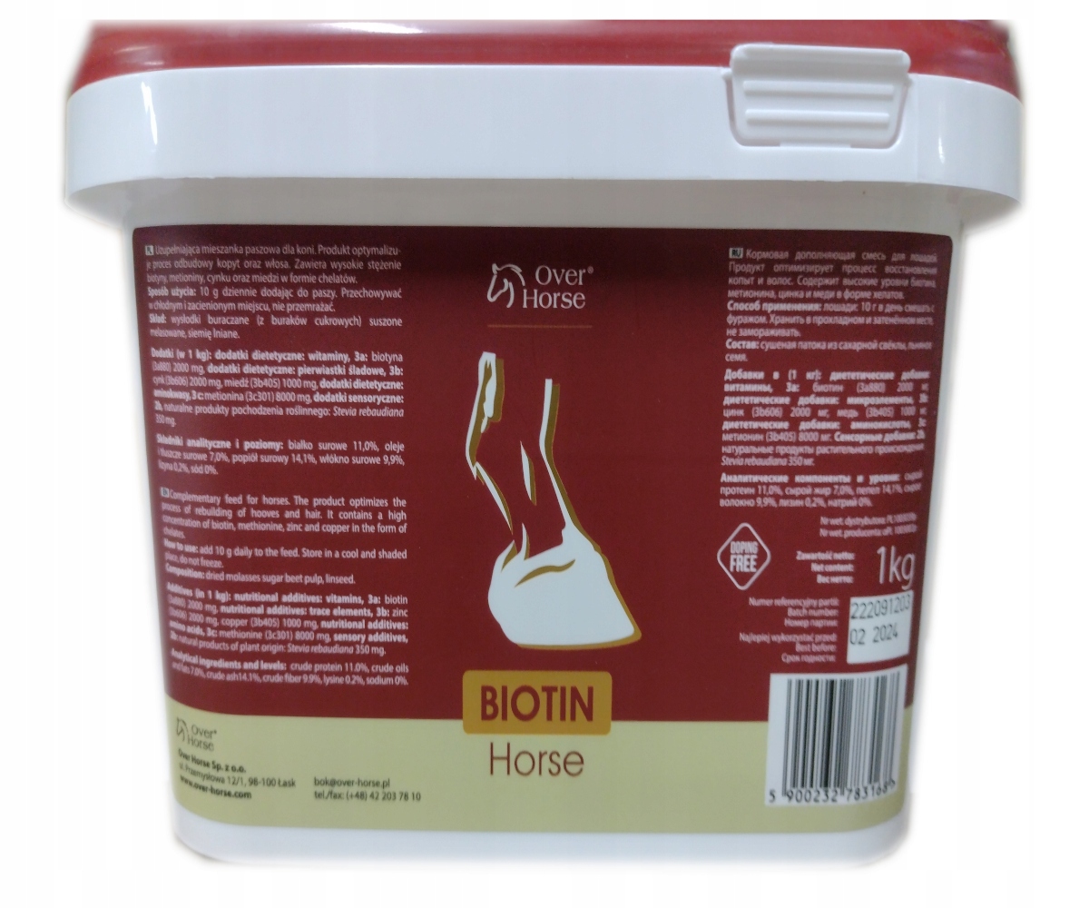 Suplement Over Horse Biotin 1 kg