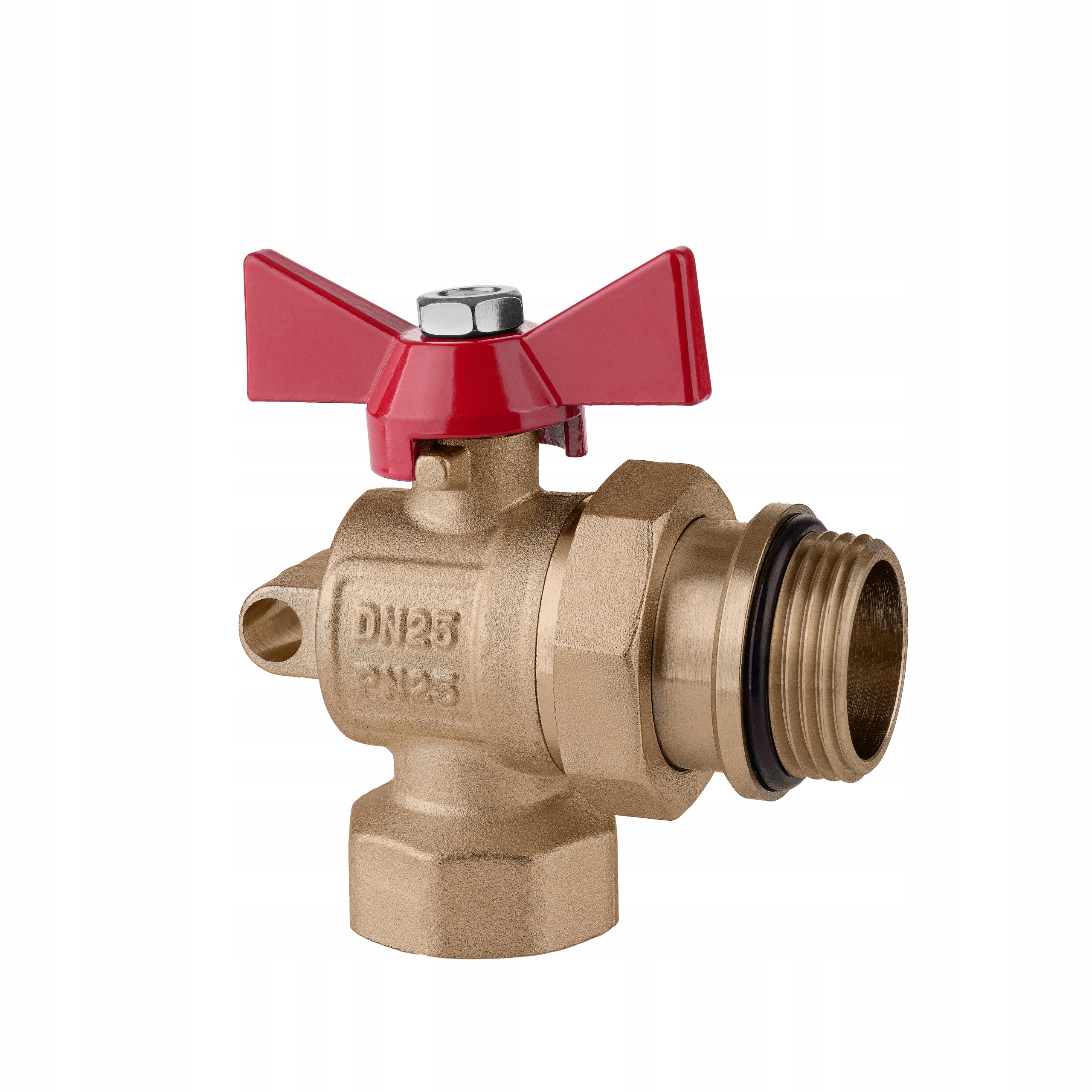 Kulový Kohout S Šroubením 1'' Palec DN25 S Tlumivkou Motýlek Červený