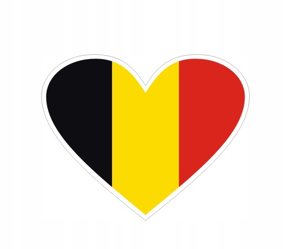 

Naklejka Flaga 10 cm Serce Belgia