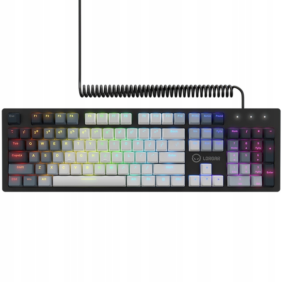 Lorgar Herná klávesnica drôtová Azar 514, mechanická, Rgb, čierna