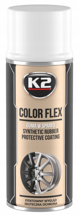 K2 - COLOR FLEX - GUMA W SPRAYU - BIAŁY - 400 ML