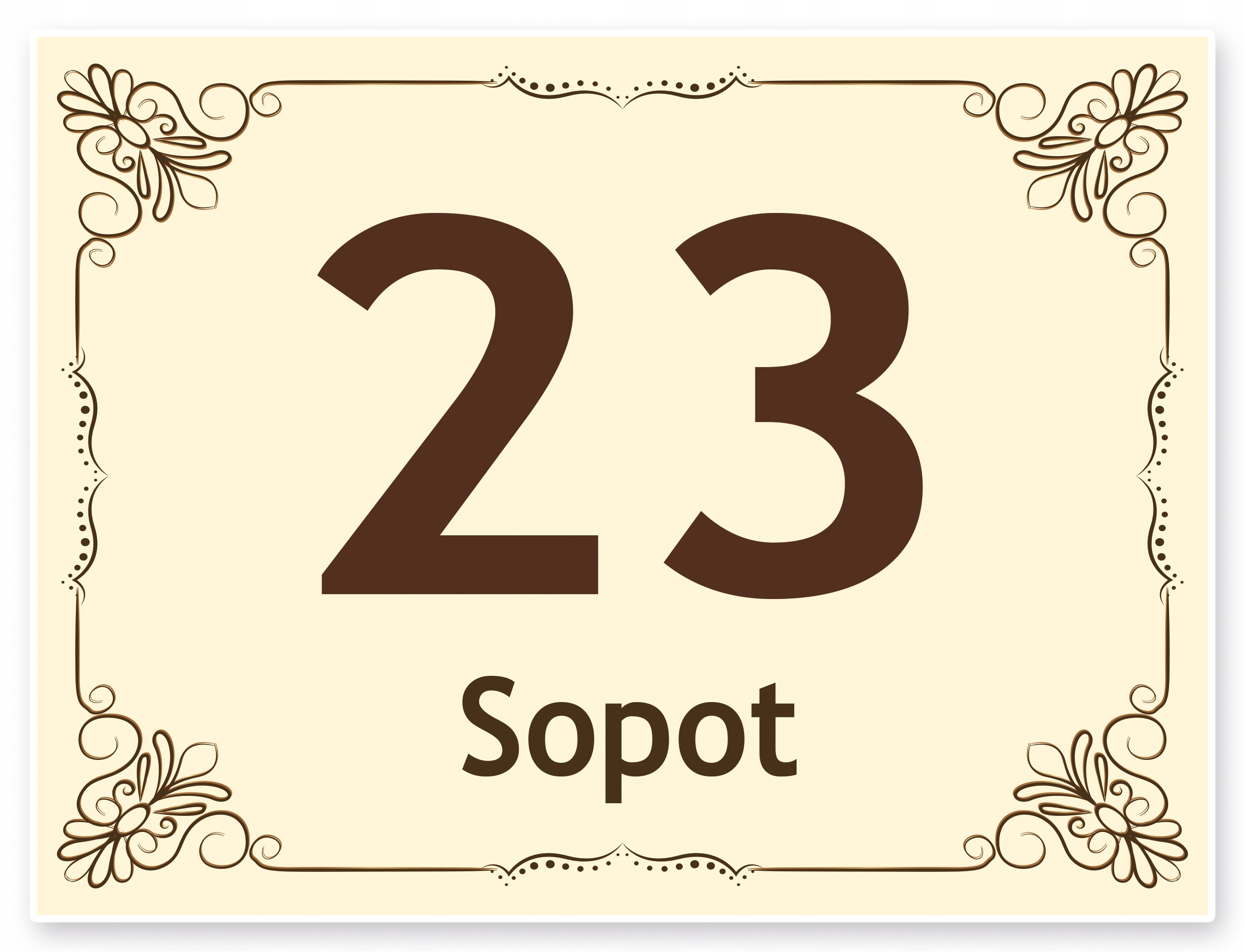 TABLICZKA ADRESOWA z numerem domu tablica 40x30 cm